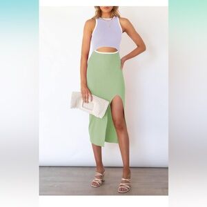 Green Midi Skirt Size M